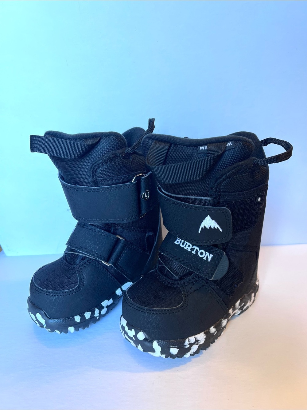 Burton Kids Black Mini Grom Snowboard Boots Size 8C